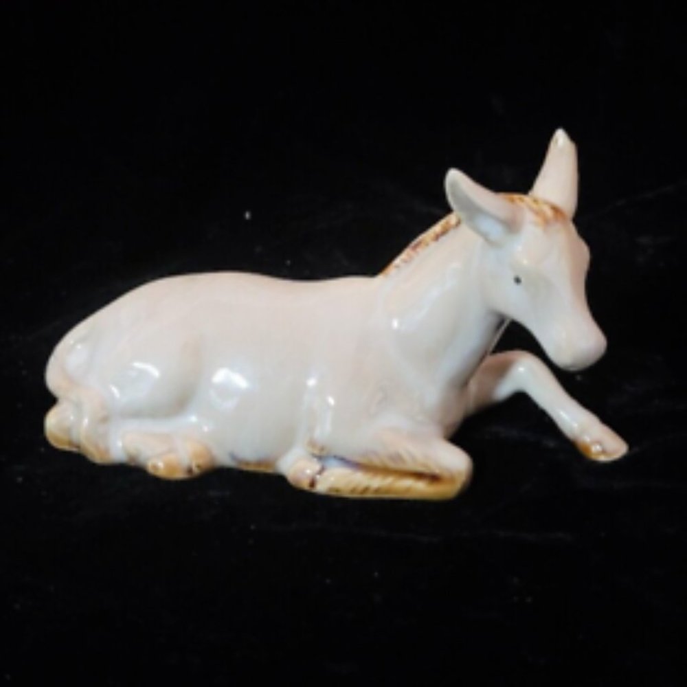 Vtg KIRKLAND DONKEY Replacement Figurine Kirklands Potters Garden II Nativity